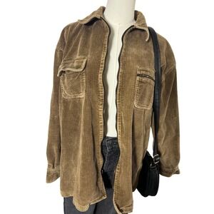 Rafaella vintage 90's Brown Corduroy Full Zip Jacket Large 100% Cotton